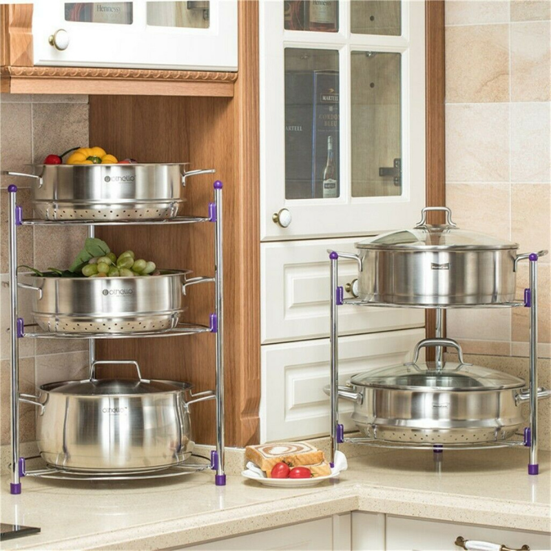 Large 5 Tier Pots And Pans Storage Organizer Rack - Westfield Retailers