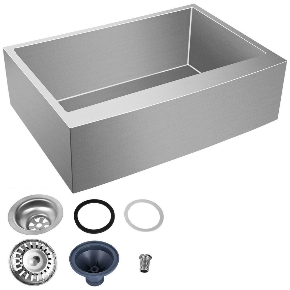 Large Stainless Steel Kitchen Drop In Farmhouse Apron Sink 36" x 21" - Westfield Retailers
