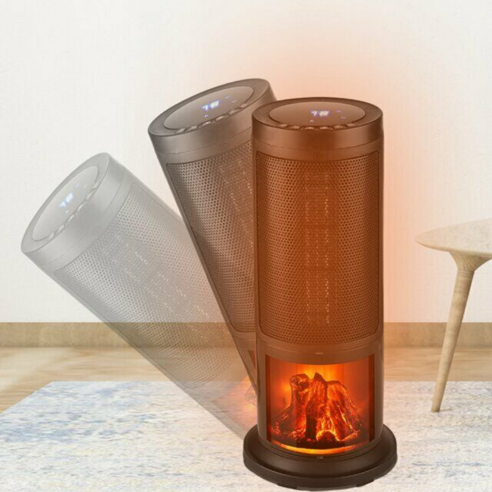 Powerful Compact Electric Infrared Tower Patio Heater With Thermostat - Westfield Retailers