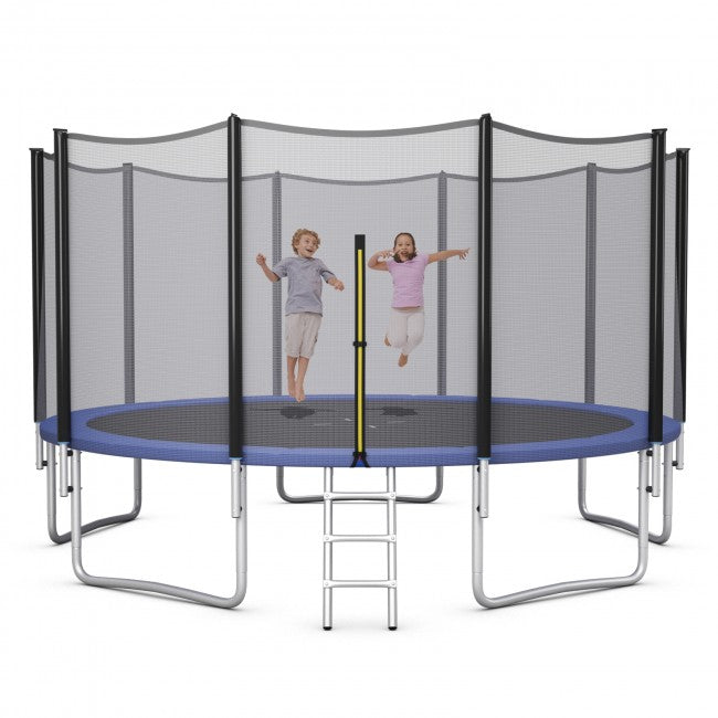 Outdoor Trampoline Combo Bounce Jump with Safety Closure Net Ladder