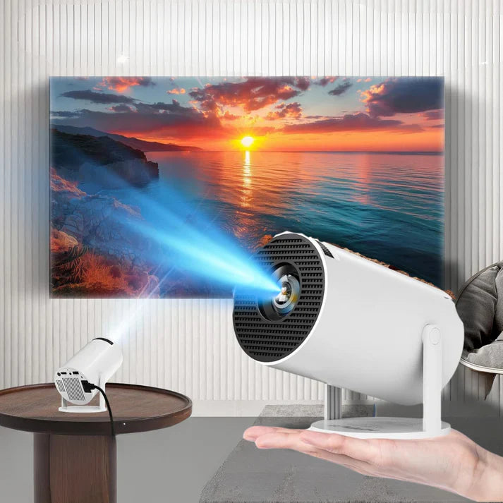 PortoVision 4K Video Projector - The #1 Smart Portable Home Theatre Projector (Wifi, HDMI, Bluetooth, AV, Micro SD)