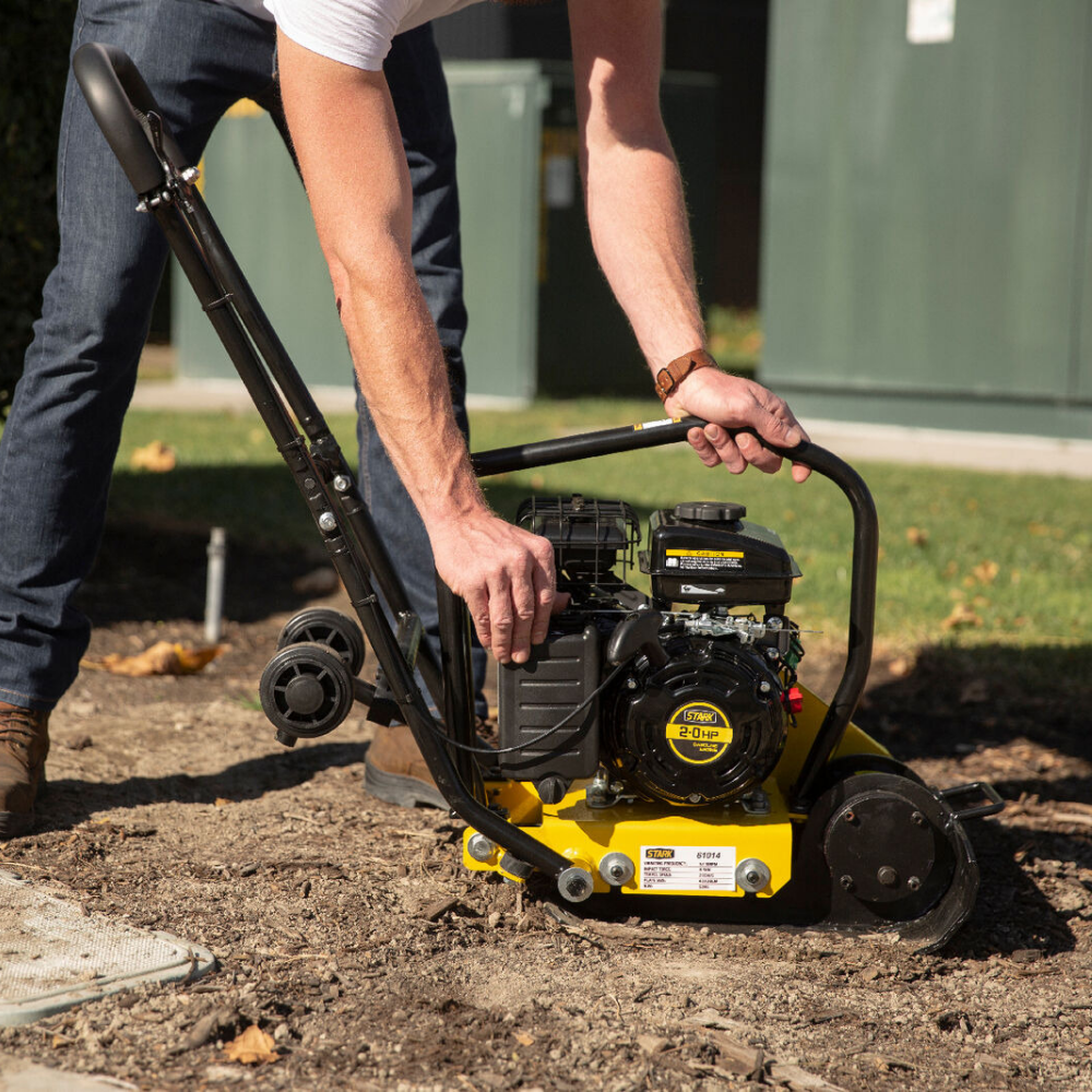 Powerful Walk Behind Vibratory Soil Dirt Plate Compactor 79cc - Westfield Retailers