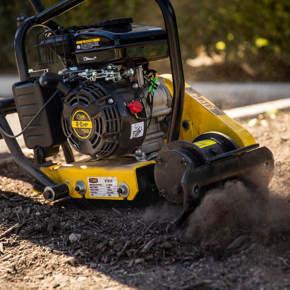 Powerful Walk Behind Vibratory Soil Dirt Plate Compactor 79cc - Westfield Retailers