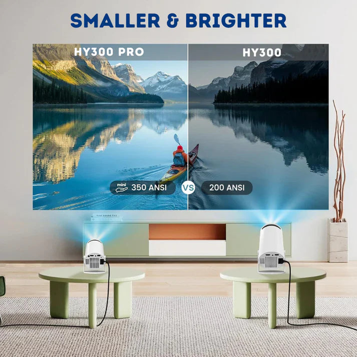 PortoVision 4K Video Projector - The #1 Smart Portable Home Theatre Projector (Wifi, HDMI, Bluetooth, AV, Micro SD)