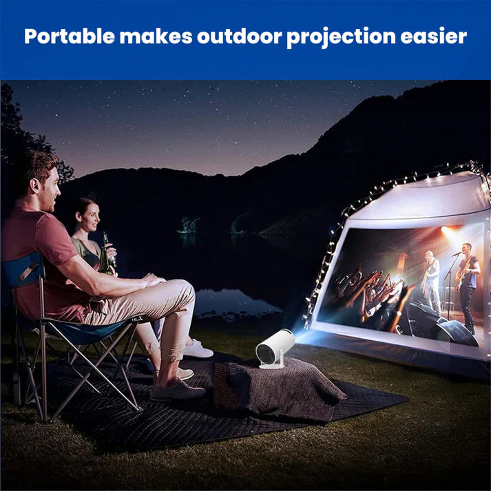 PortoVision 4K Video Projector - The #1 Smart Portable Home Theatre Projector (Wifi, HDMI, Bluetooth, AV, Micro SD)