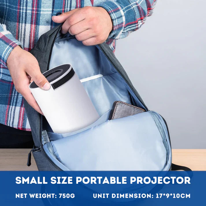 PortoVision 4K Video Projector - The #1 Smart Portable Home Theatre Projector (Wifi, HDMI, Bluetooth, AV, Micro SD)