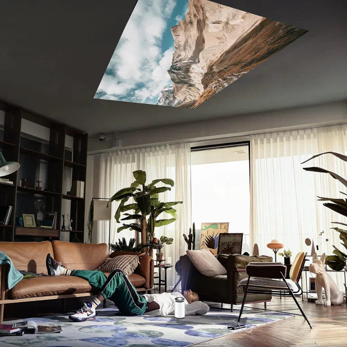 PortoVision 4K Video Projector - The #1 Smart Portable Home Theatre Projector (Wifi, HDMI, Bluetooth, AV, Micro SD)