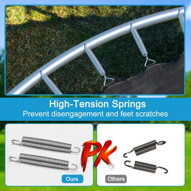 Outdoor Trampoline Combo Bounce Jump with Safety Closure Net Ladder