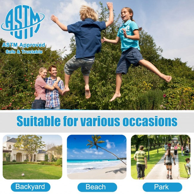 Outdoor Trampoline Combo Bounce Jump with Safety Closure Net Ladder