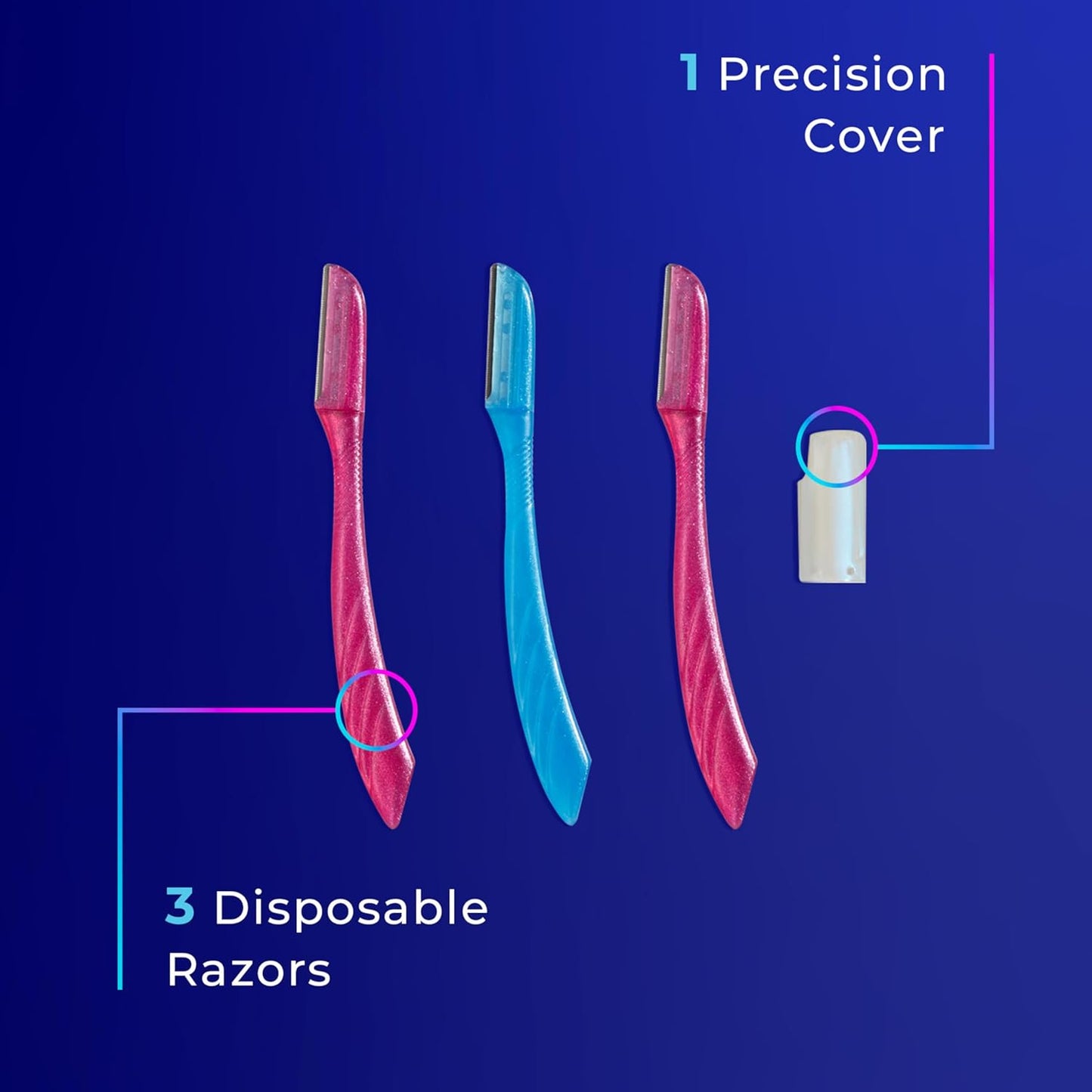 Schick Hydro Silk Touch-Up Dermaplaning Tool with Precision Cover, 3ct