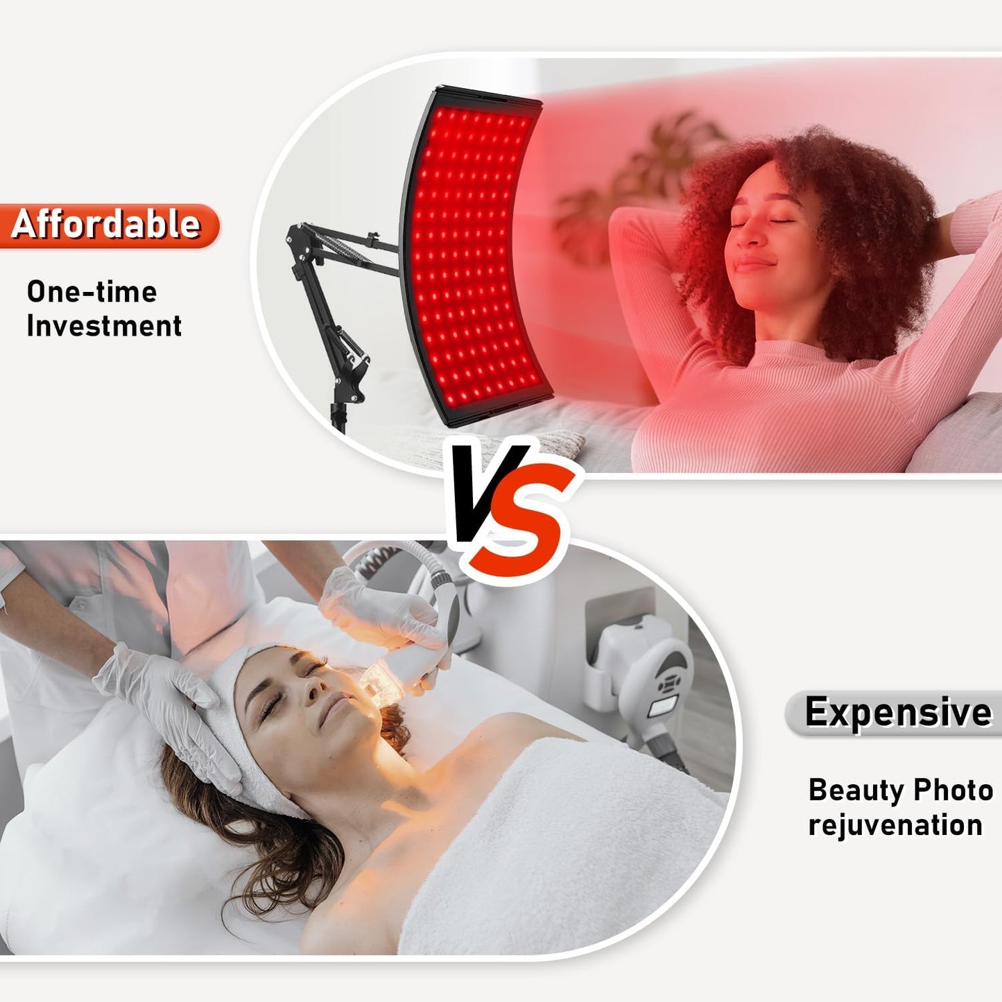 RedVive Therapy Lamp Kit - Advanced Red Light Therapy for Face and Body + Eye Goggles (Improves Cell Repair Process - Best For Acne Prone)