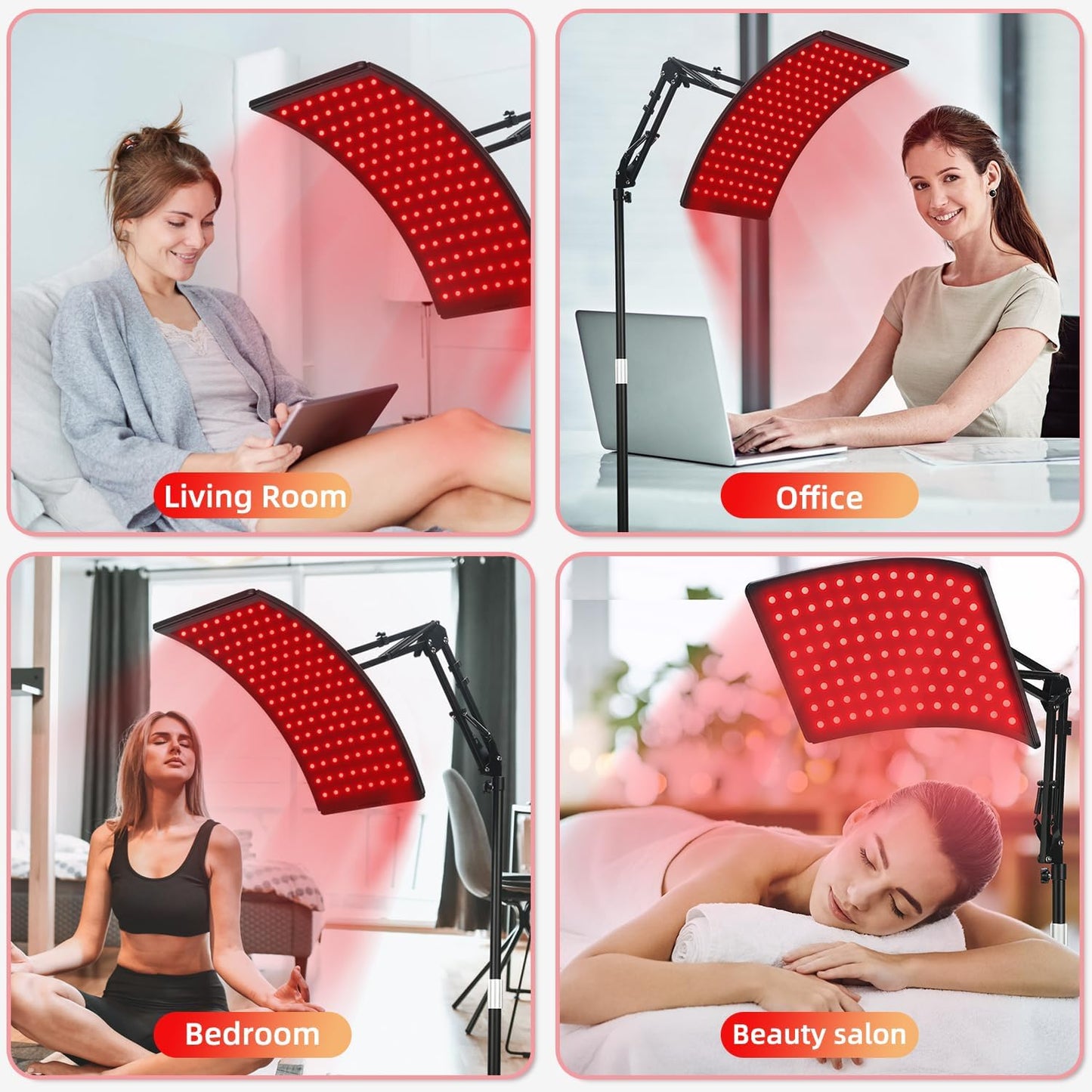 RedVive Therapy Lamp Kit - Advanced Red Light Therapy for Face and Body + Eye Goggles (Improves Cell Repair Process - Best For Acne Prone)