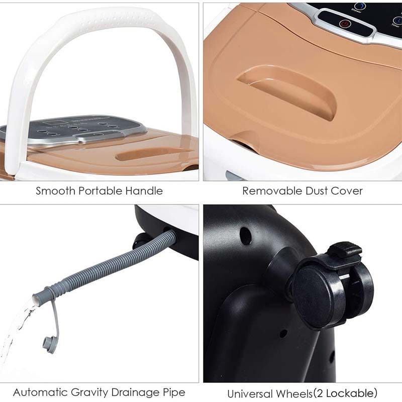 Shiatsu Foot Spa Bath Massager with Motorized Shiatsu Massage Balls and Adjustable Water Jets