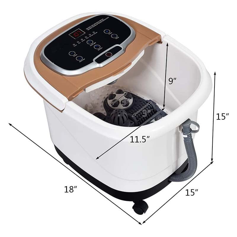 Shiatsu Foot Spa Bath Massager with Motorized Shiatsu Massage Balls and Adjustable Water Jets