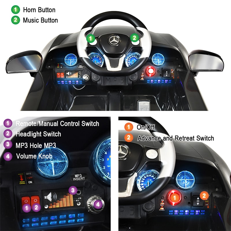 Licensed Mercedes Benz SLS 6V Electric Kids Ride On Car with Remote Control MP3