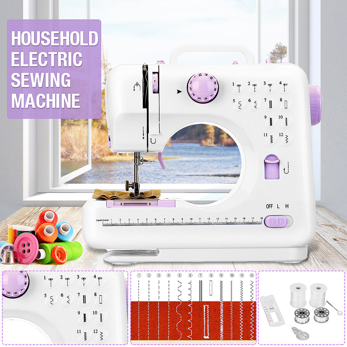 Mini Electric Sewing Machine Household DIY Clothes - Westfield Retailers