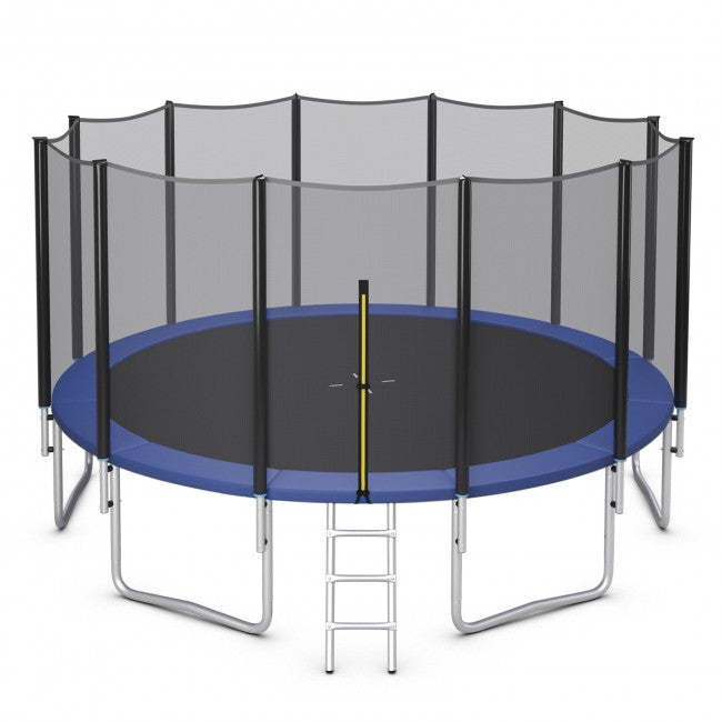 Outdoor Trampoline Combo Bounce Jump with Safety Closure Net Ladder