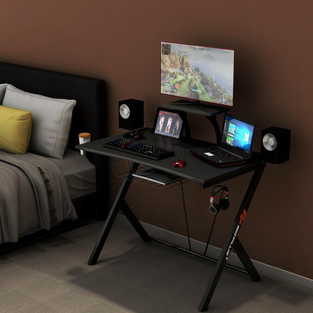 Large Corner Gaming Black Computer Desk 52" - Westfield Retailers