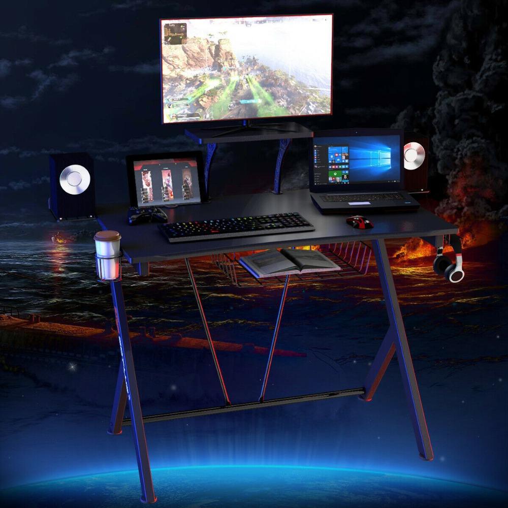 Large Corner Gaming Black Computer Desk 52" - Westfield Retailers