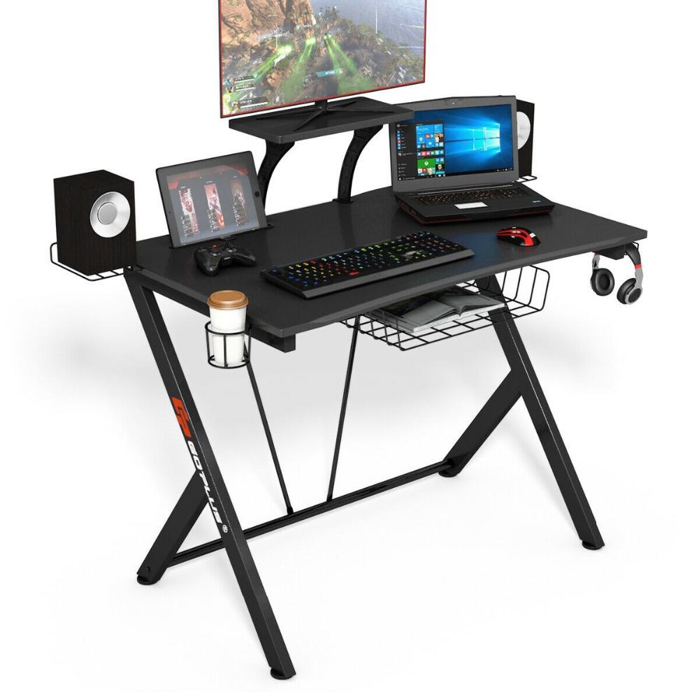 Large Corner Gaming Black Computer Desk 52" - Westfield Retailers