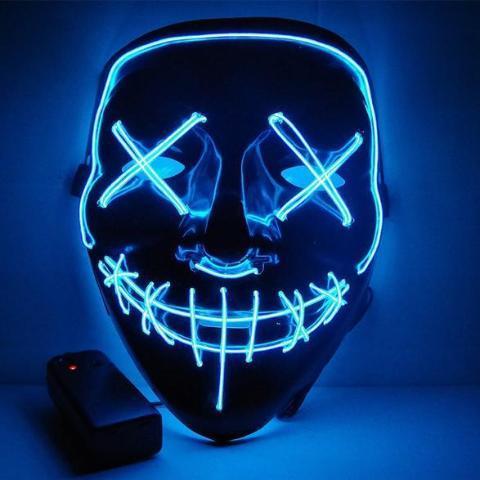 LED Face Mask Halloween Neon Light - Westfield Retailers