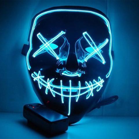 LED Face Mask Halloween Neon Light - Westfield Retailers
