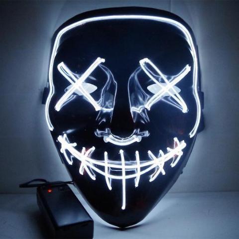 LED Face Mask Halloween Neon Light - Westfield Retailers