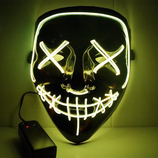LED Face Mask Halloween Neon Light - Westfield Retailers