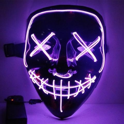 LED Face Mask Halloween Neon Light - Westfield Retailers