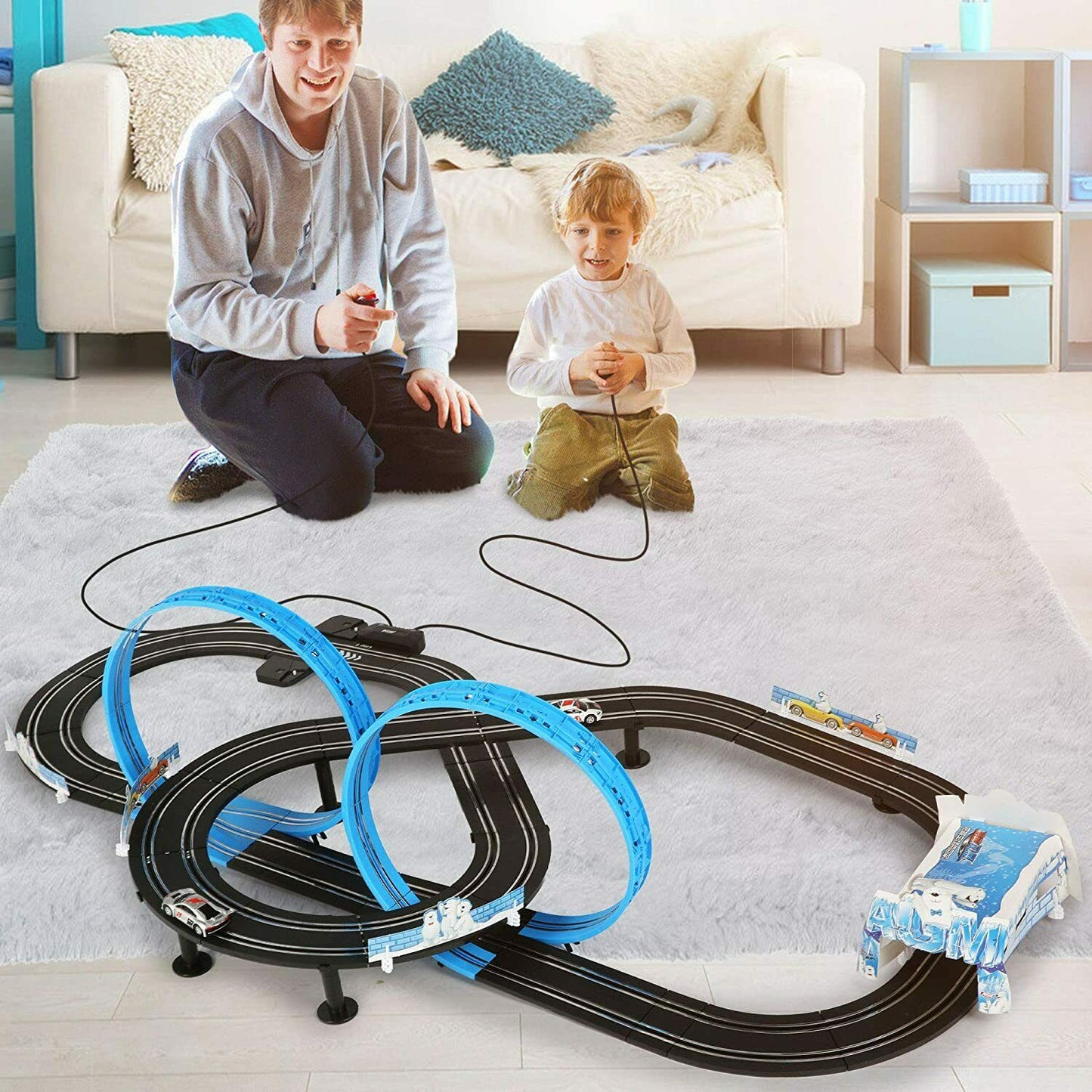 Kids Electric Slot Toy Race Car Track Set 20 Ft - Westfield Retailers