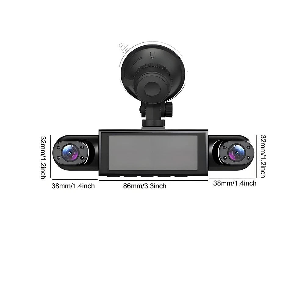HD Night Vision Dash Cam With Adjustable Lens