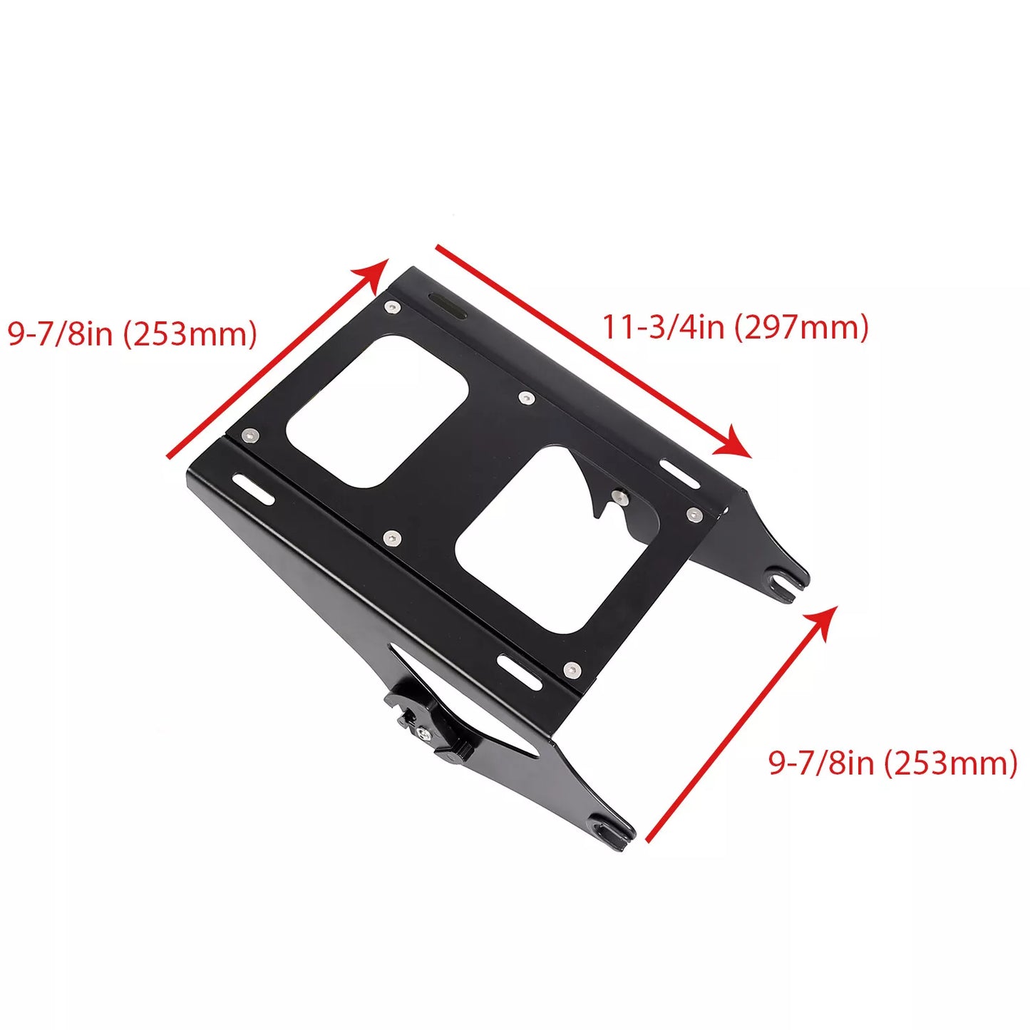 Two Up Tour Pack Mount Rack Bracket For Harley Touring Road King Glide