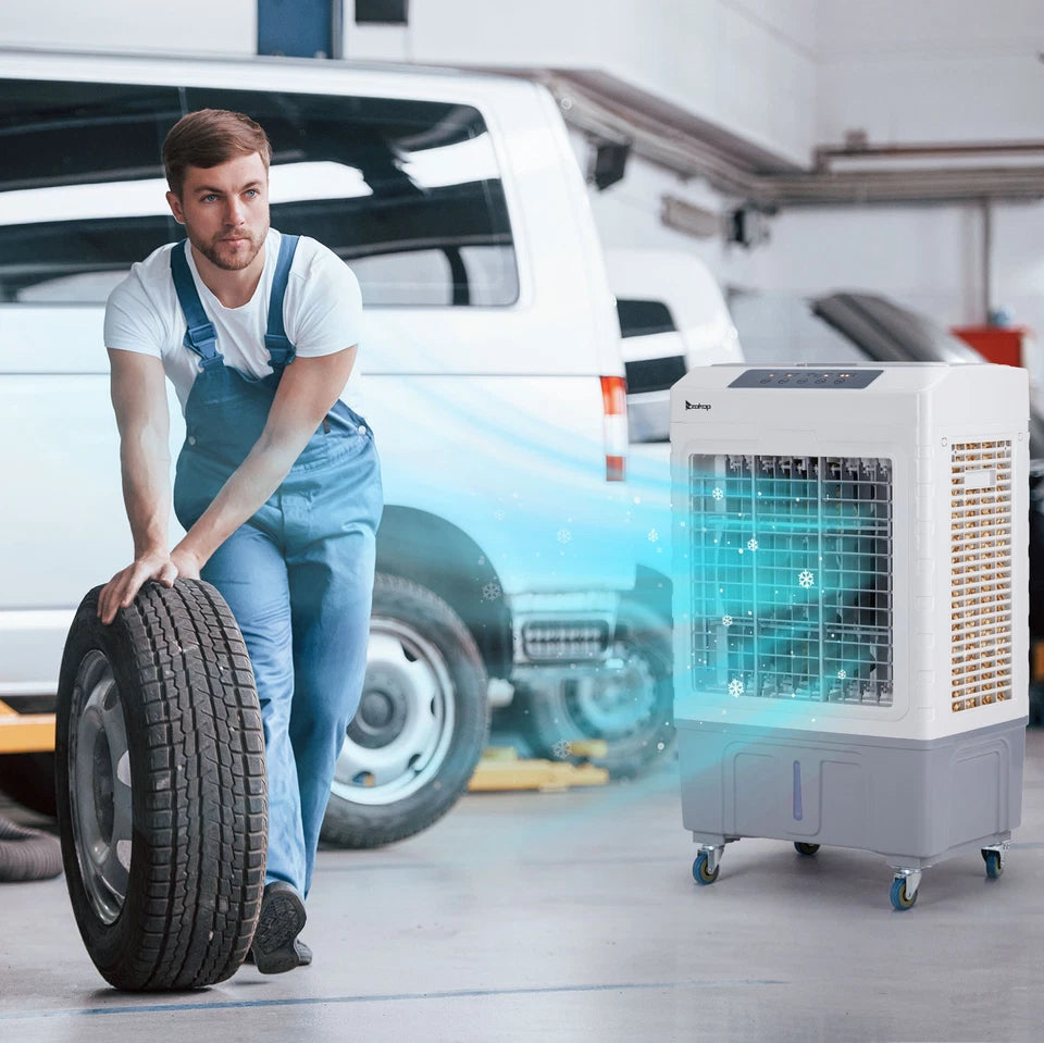 3-in-1 Evaporative Air Cooler Swamp Portable Humidifier Fan Remote Control Timer