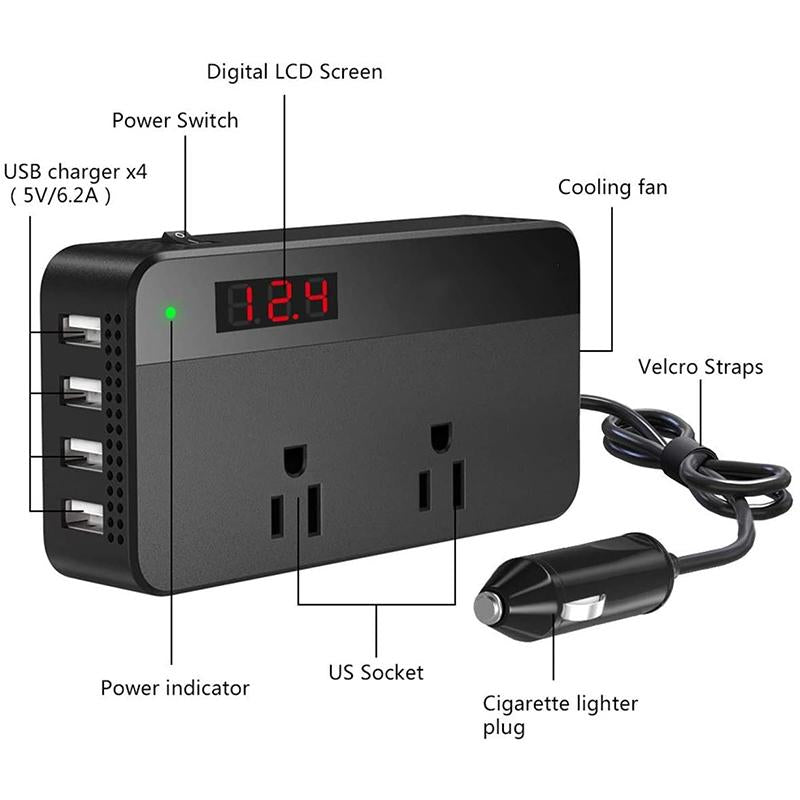200W Car Power Inverter - Westfield Retailers