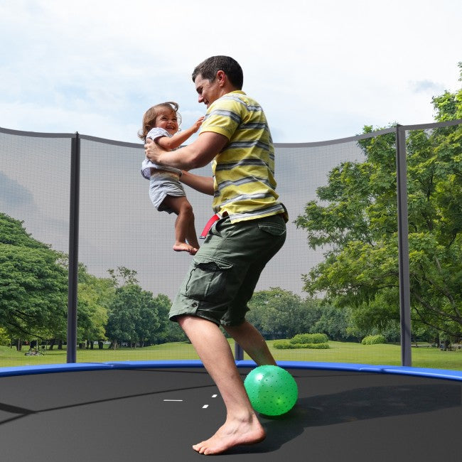Outdoor Trampoline Combo Bounce Jump with Safety Closure Net Ladder