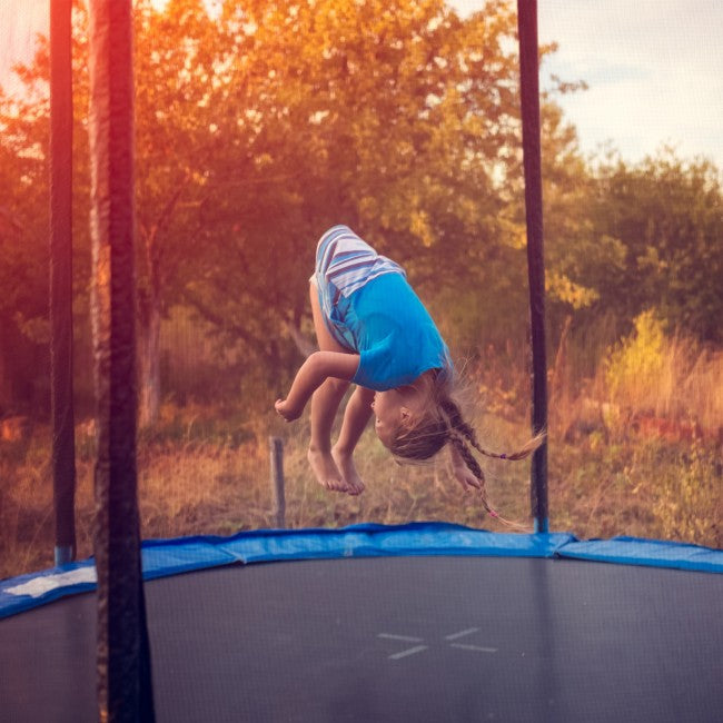 Outdoor Trampoline Combo Bounce Jump with Safety Closure Net Ladder