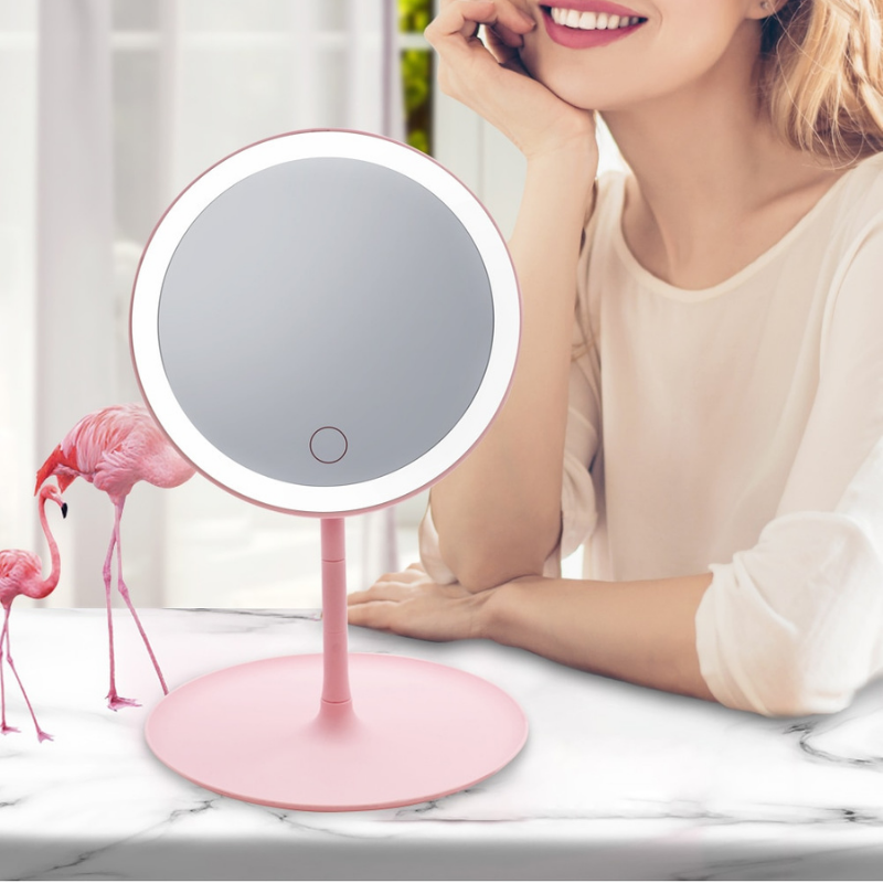 Compact Adjustable LED Light Up Makeup Face Mirror - Westfield Retailers