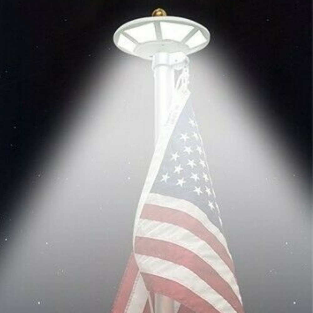 Powerful Solar Powered Flagpole LED Light - Westfield Retailers