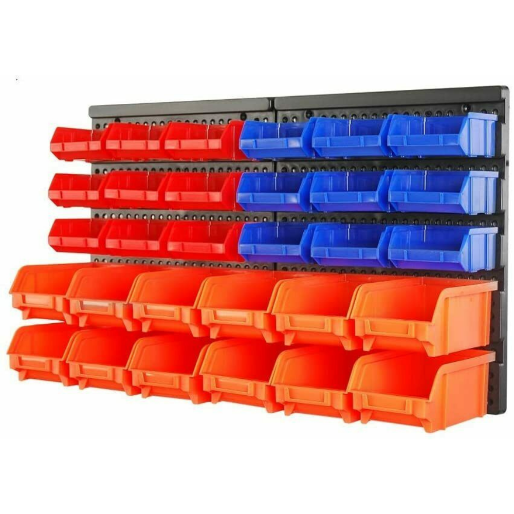 Spacious Wall Mounted Garage Tool Storage Organizer Bins - Westfield Retailers