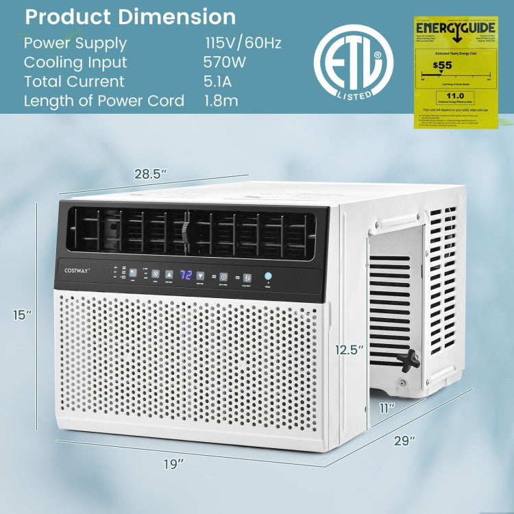 10000/12000 BTU(Ashrae) Window Air Conditioner with Handy Remote