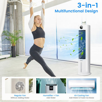 42 Inch 3-in-1 Portable Evaporative Air Cooler Tower Fan with 9H Timer Remote