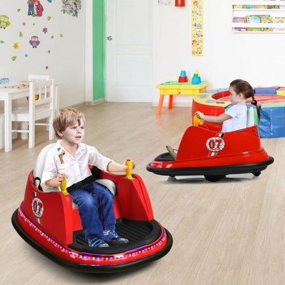 6V Kids Ride On Bumper Car 360-Degree Spin Race Toy with Remote Control