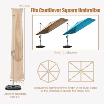 UmbrellaShade - Cantilever Patio Umbrella Cover with Fiberglass Rod