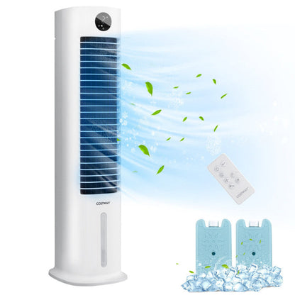 42 Inch 3-in-1 Portable Evaporative Air Cooler Tower Fan with 9H Timer Remote