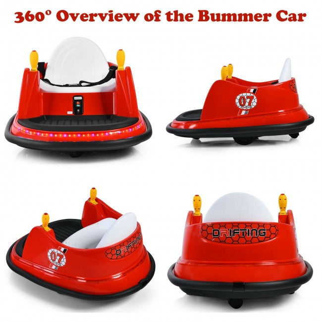 6V Kids Ride On Bumper Car 360-Degree Spin Race Toy with Remote Control