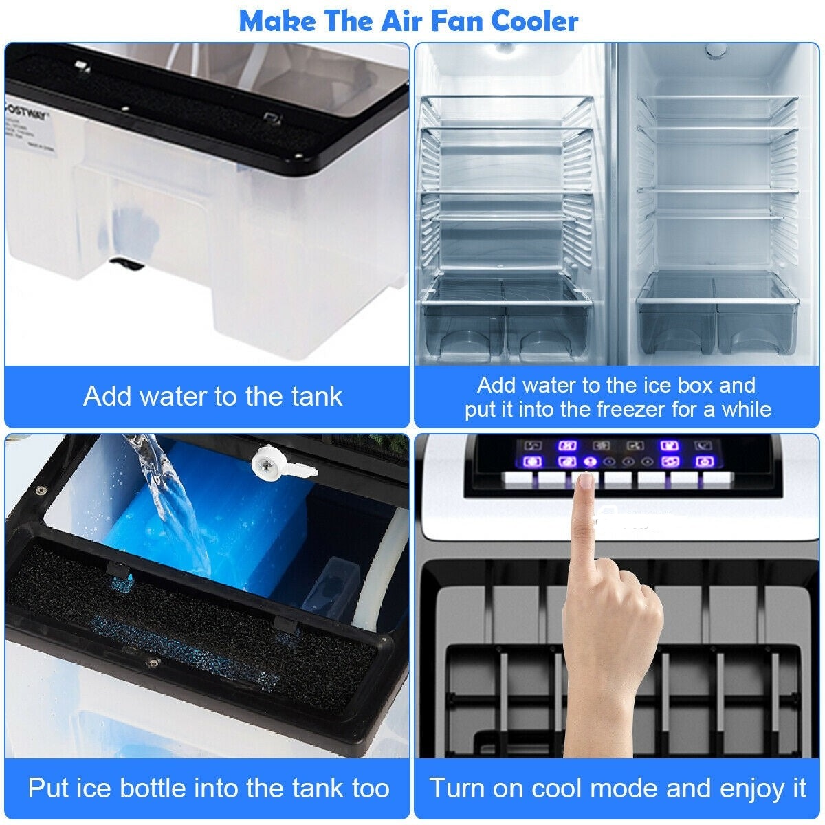 Portable Air Conditioning Cooler with 3 Wind Modes and Timer - Westfield Retailers