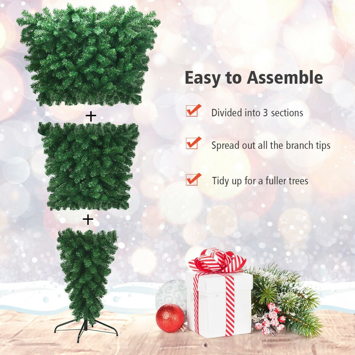 7 ft Unlit Upside Down Artificial Christmas Tree - Westfield Retailers