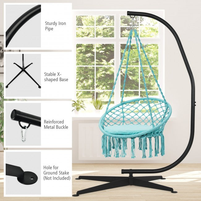 Hanging Hammock Chairs with solid steel C stand frame