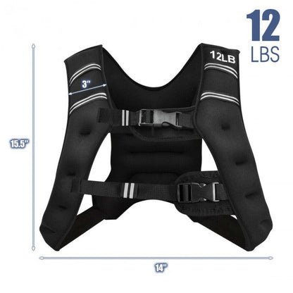 Adjustable Weighted Vest Workout Equipment with Reflective Stripe