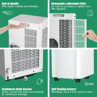 8000 BTU Premium Free Standing Portable Floor Air Conditioner - Westfield Retailers